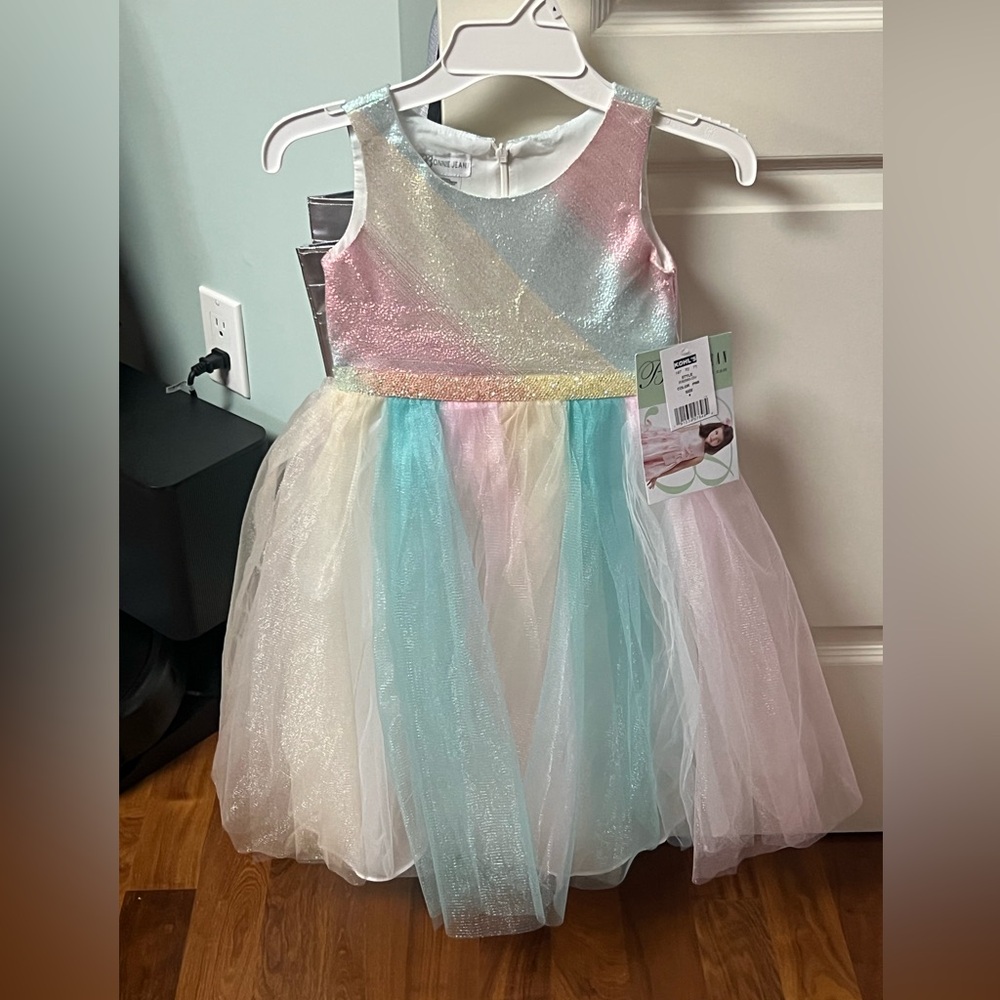 Bonnie Jean dress, pastel colors, size 4